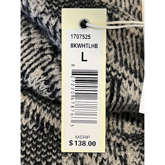 Max Studio Oversized Houndstooth Cardigan Sweater Size Large L Brown Black New - Picture 9 of 10